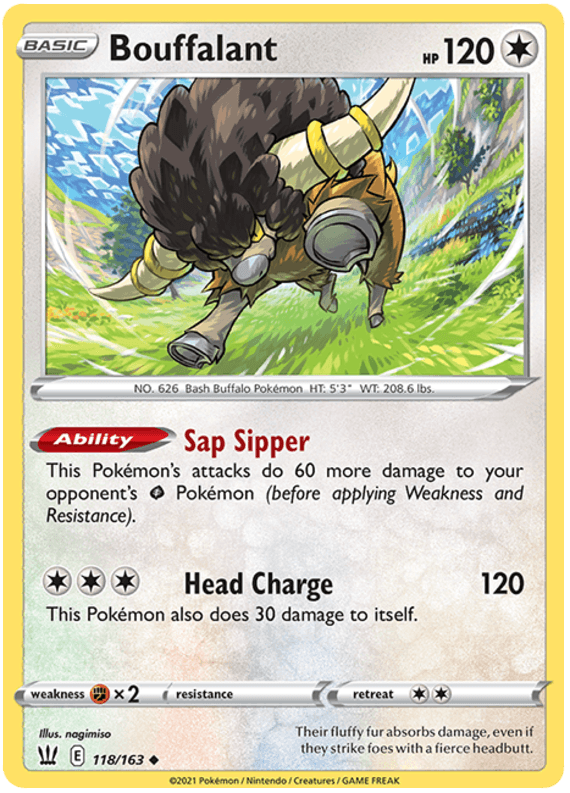 Bouffalant (118/163) [Sword & Shield: Battle Styles] (Online Only)