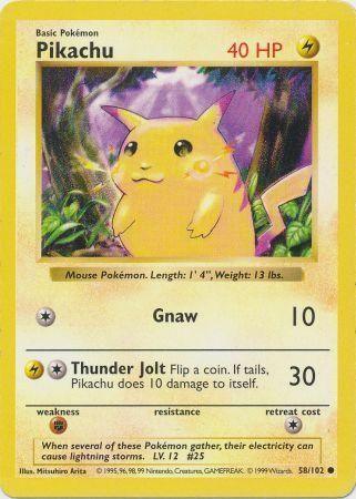 Pikachu (58/102) [Base Set Shadowless Unlimited] (Online Only)