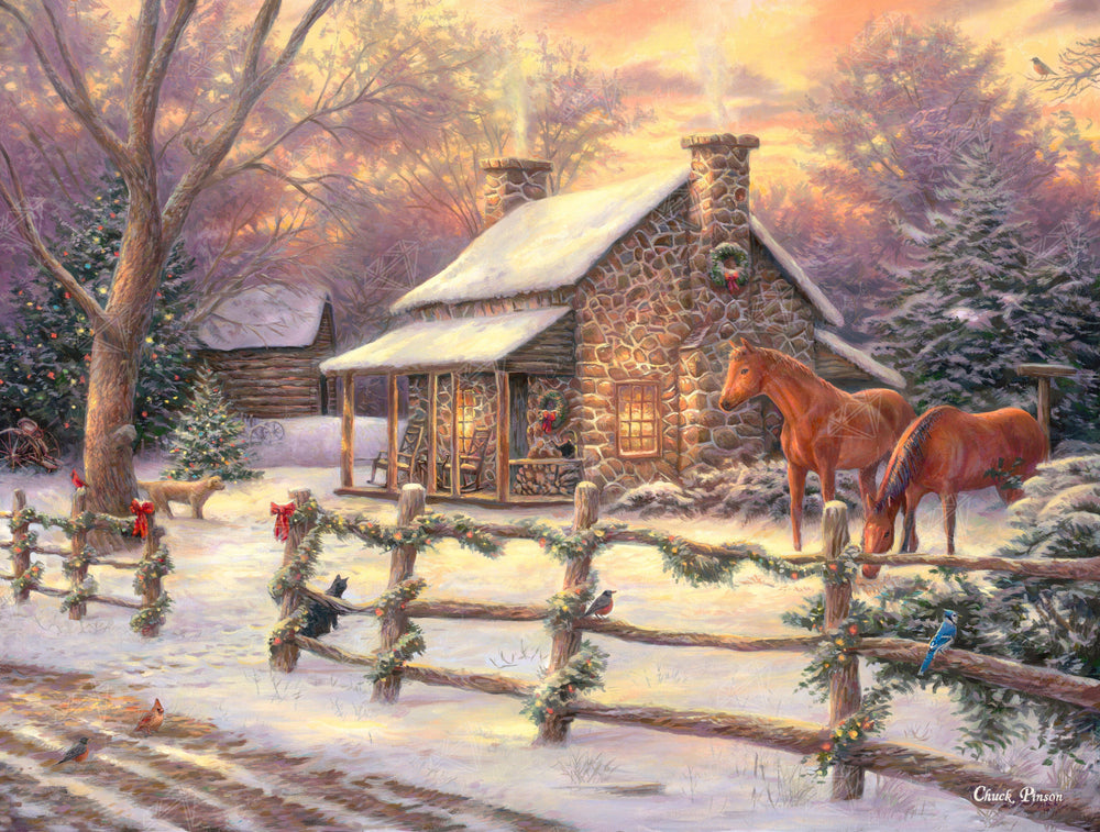Diamond Art Club – Marianne’s Winter Hideaway Diamond Painting (Square Drill, 29" x 22") (ONLINE ORDER ONLY)
