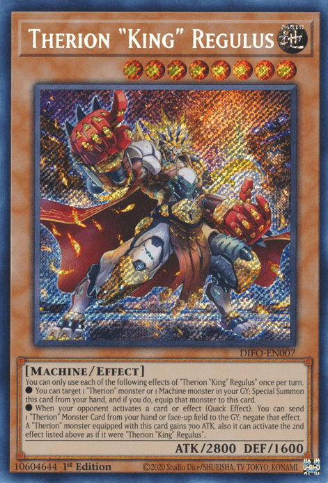 Therion King Regulus [DIFO-EN007] Secret Rare (ONLINE ORDER ONLY)