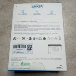 Anker 511 20W USB-C Fast Charger 2-Pack w/ Cables White NEW B2637 (ONLINE ORDER ONLY)