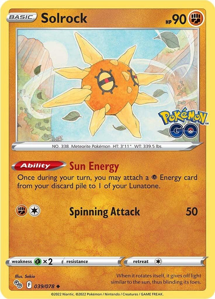 Solrock (039/078) [Pokémon GO] (Online Only)