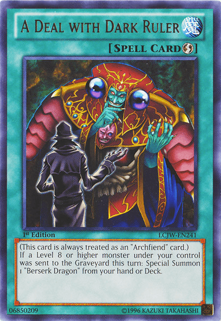 A Deal with Dark Ruler [LCJW-EN241] Rare (ONLINE ORDER ONLY)