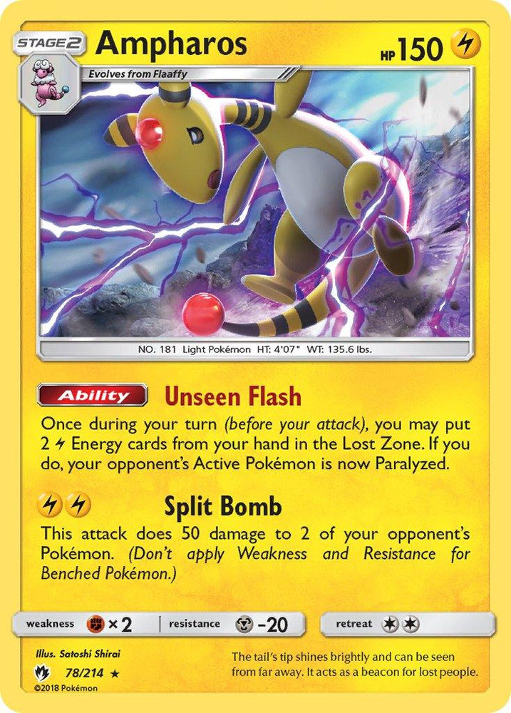 Ampharos (78/214) (Theme Deck Exclusive) [Sun & Moon: Lost Thunder] (Online Only)