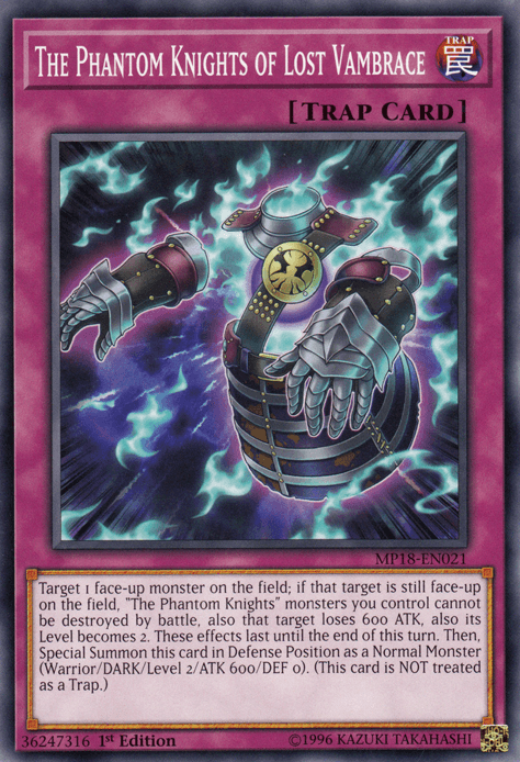 The Phantom Knights of Lost Vambrace [MP18-EN021] Common (ONLINE ORDER ONLY)