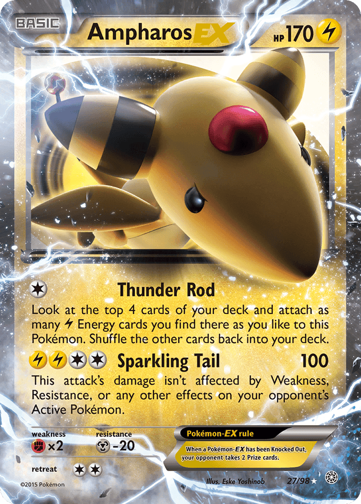 Ampharos EX (27/98) [XY: Ancient Origins] (Online Only)