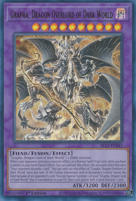 Grapha, Dragon Overlord of Dark World [SR13-EN041] Ultra Rare (ONLINE ORDER ONLY)