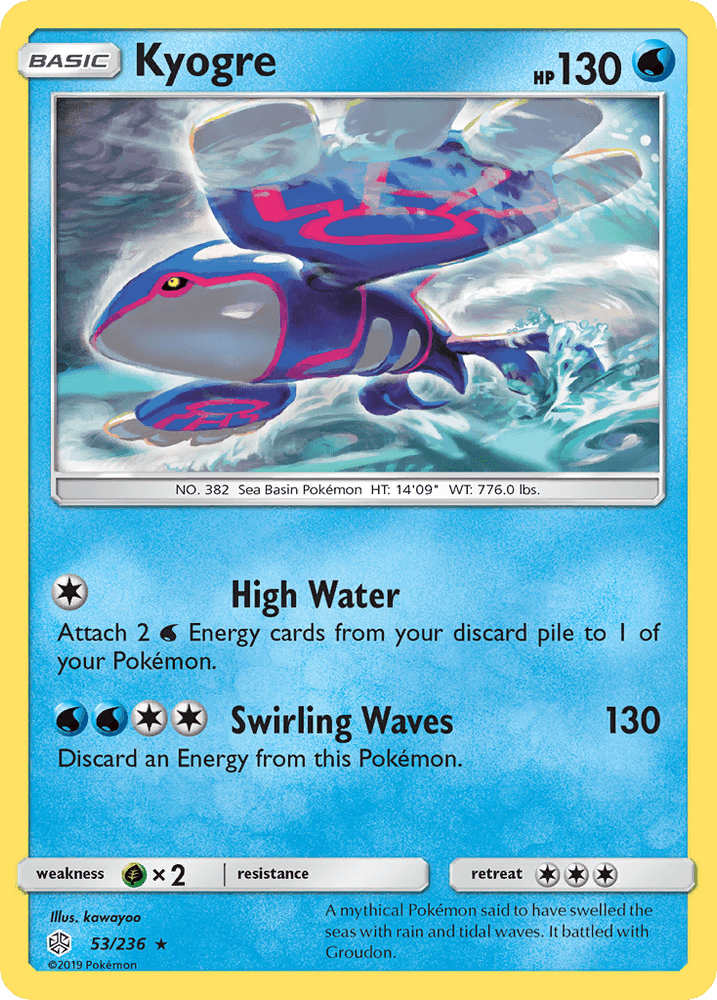 Kyogre (53/236) [Sun & Moon: Cosmic Eclipse] (Online Only)