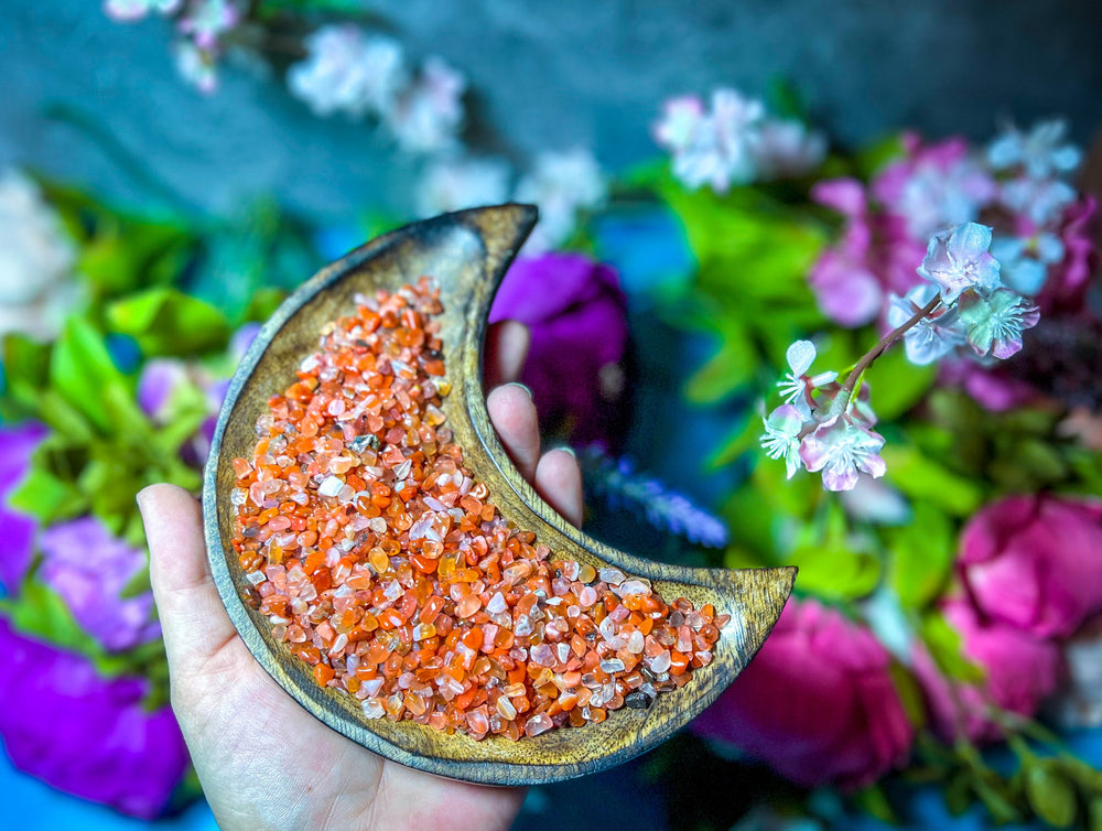 1 Lb Carnelian Crystal Chips, Bulk Wholesale Crystal Chips (ONLINE ORDER ONLY)