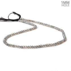 1mm hole Metallic Labradorite Micro Faceted Rondelles 3.5mm dia. 115 beads AAA (ONLINE ORDER ONLY)