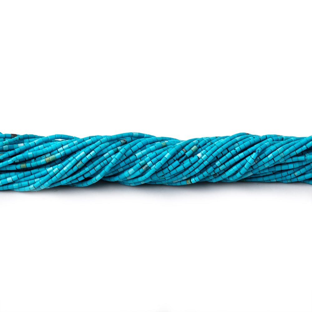 1mm Turquoise Howlite Plain Tube Beads 15.5 inch 350 pieces (ONLINE ORDER ONLY)