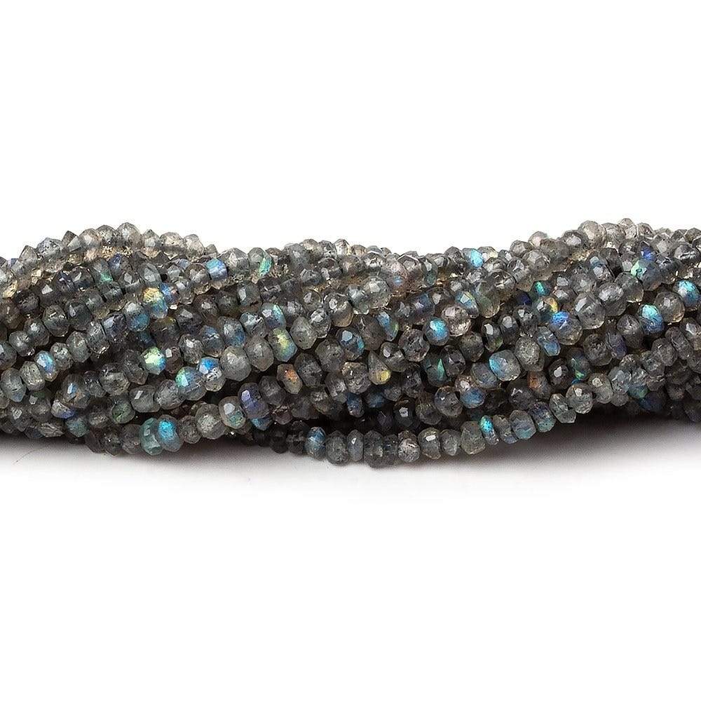 2-2.5mm Labradorite Beads Faceted Rondelle 13.5 162 pieces (ONLINE ORDER ONLY)