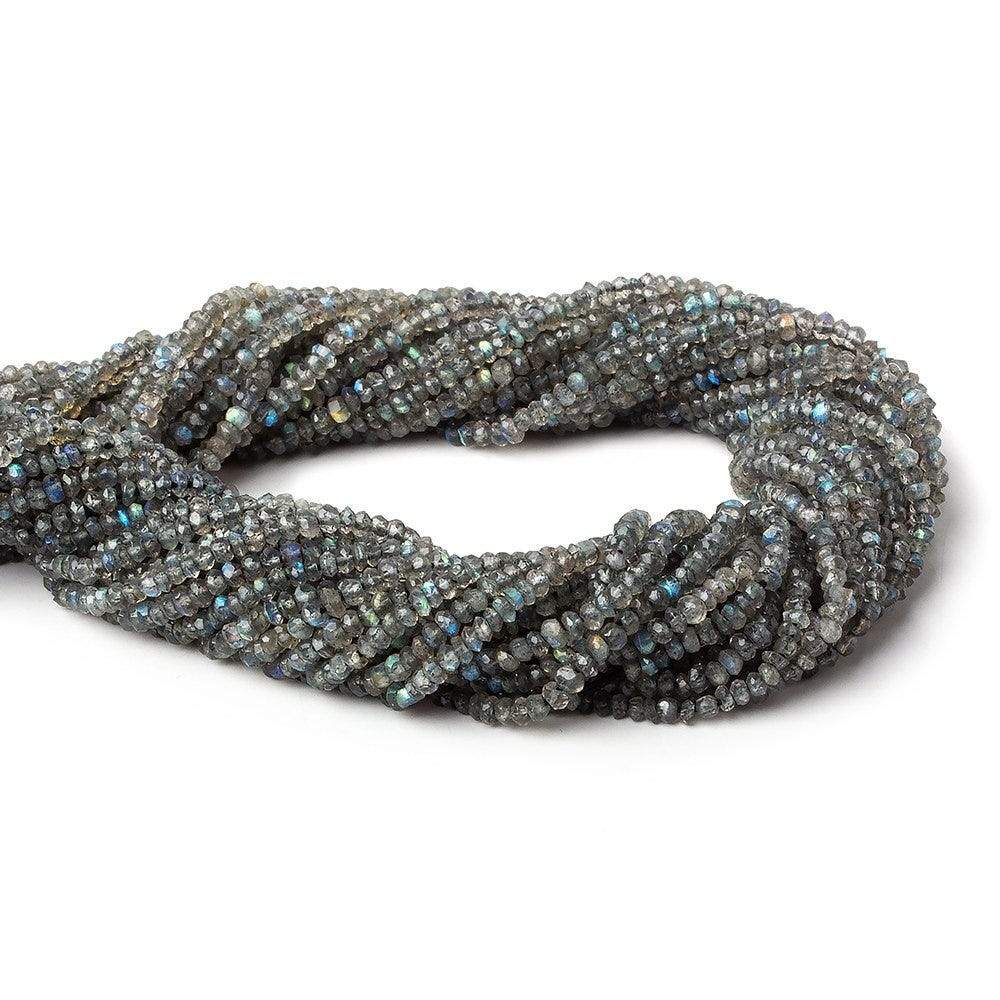 2-2.5mm Labradorite Beads Faceted Rondelle 13.5 162 pieces (ONLINE ORDER ONLY)