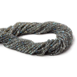 2-2.5mm Labradorite Beads Faceted Rondelle 13.5 162 pieces (ONLINE ORDER ONLY)