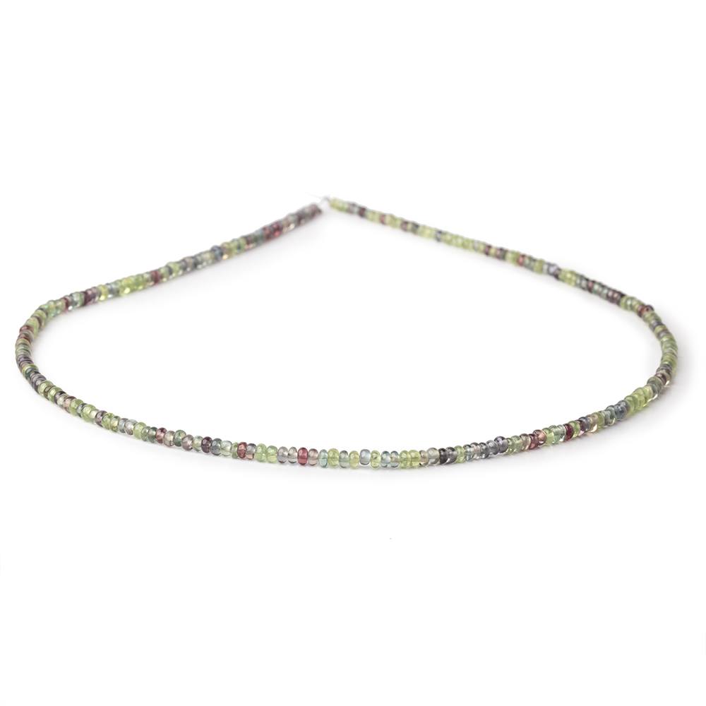 2-2.7mm Multi Color Sapphire Plain Rondelle Beads 15 inch 245 pieces (ONLINE ORDER ONLY)