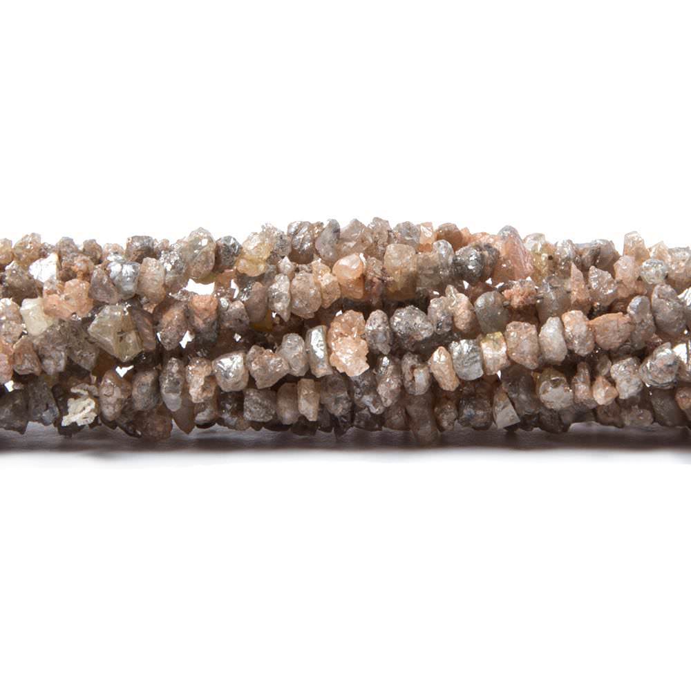 2-3mm Cocoa and Rose Diamond Beads Unfaceted Nugget (ONLINE ORDER ONLY)