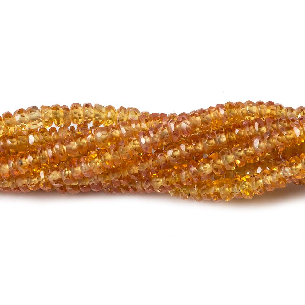 2-3mm Orange Songea Sapphire Faceted Rondelle Beads 16 inch 302 pieces (ONLINE ORDER ONLY)