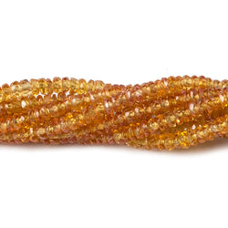 2-3mm Orange Songea Sapphire Faceted Rondelle Beads 16 inch 302 pieces (ONLINE ORDER ONLY)