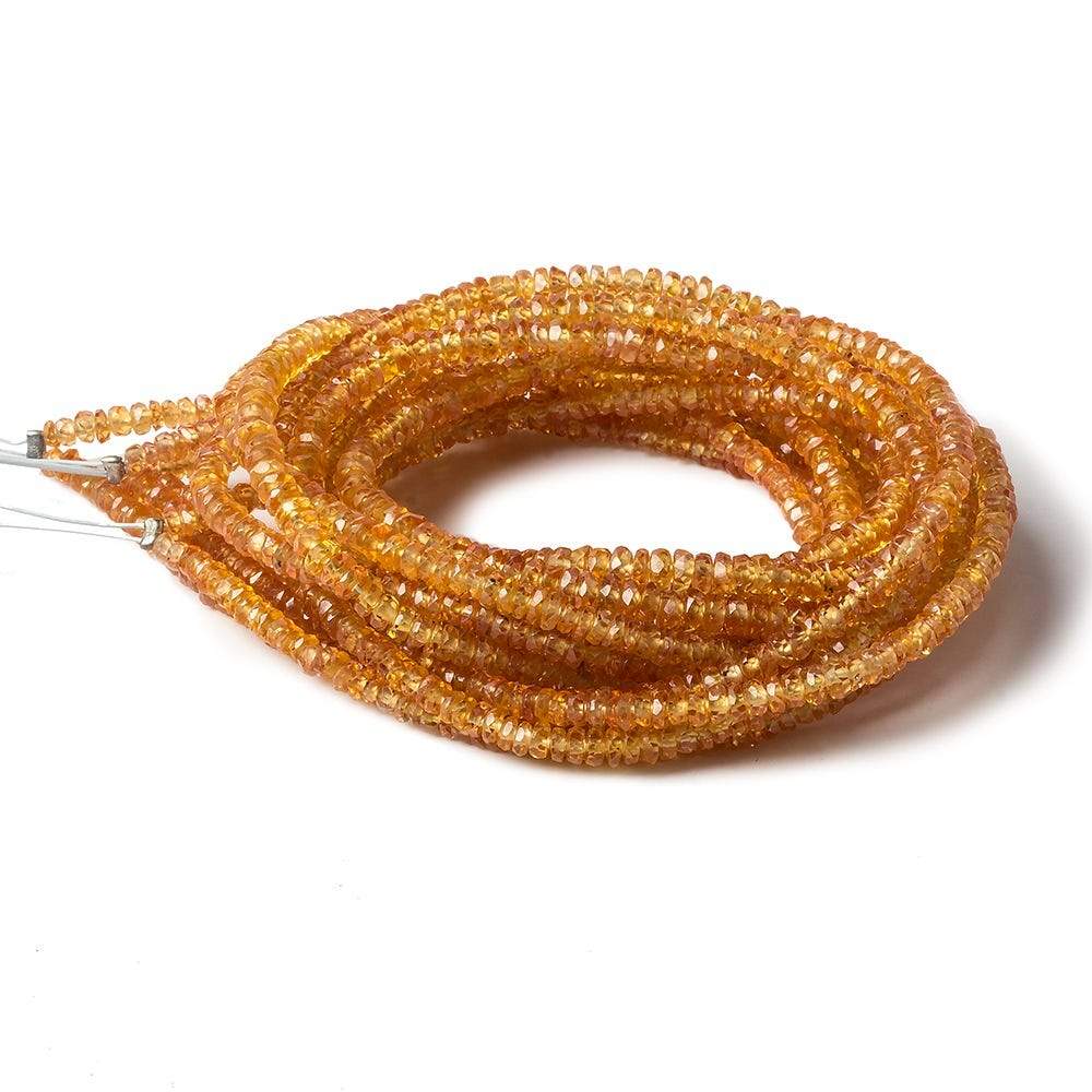 2-3mm Orange Songea Sapphire Faceted Rondelle Beads 16 inch 302 pieces (ONLINE ORDER ONLY)