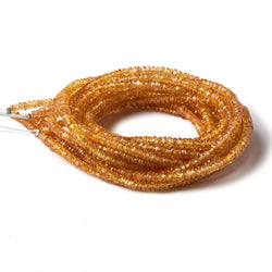 2-3mm Orange Songea Sapphire Faceted Rondelle Beads 16 inch 302 pieces (ONLINE ORDER ONLY)
