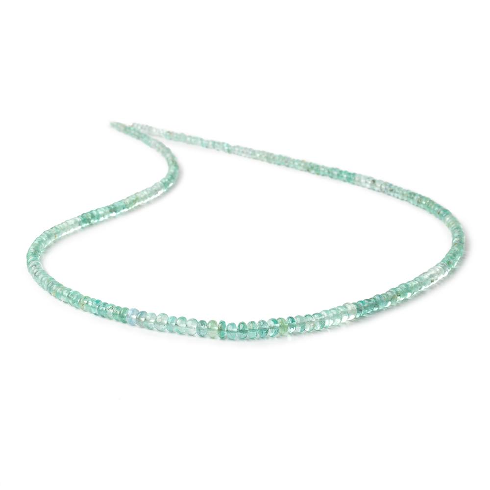 2-4mm Emerald Plain Rondelle Beads 17.75 inch 230 pieces AAA (ONLINE ORDER ONLY)