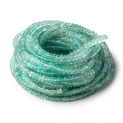 2-4mm Emerald Plain Rondelle Beads 17.75 inch 230 pieces AAA (ONLINE ORDER ONLY)