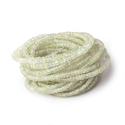 2-4mm Pale Green Sapphire Faceted Rondelle Beads 16 inch 225 pieces