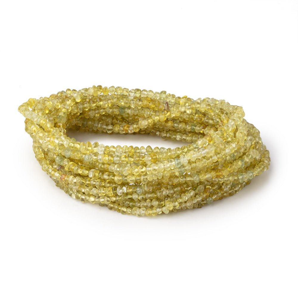 2-4mm Yellow Diopside Plain Chip Beads 18 inch 230 pieces