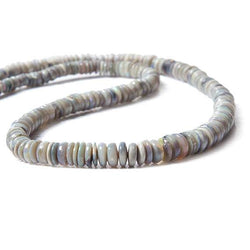 2-5mm Grey Beige Australian Opal Plain Heshi Beads 18 inch 260 pieces A (ONLINE ORDER ONLY)