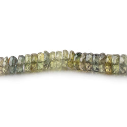2-6.5mm Moss Green Sapphire Faceted Heishi Beads 18 inch 350 pieces AAA (ONLINE ORDER ONLY)