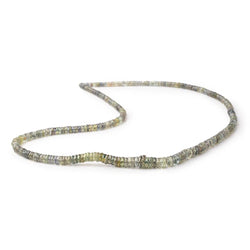 2-6.5mm Moss Green Sapphire Faceted Heishi Beads 18 inch 350 pieces AAA (ONLINE ORDER ONLY)