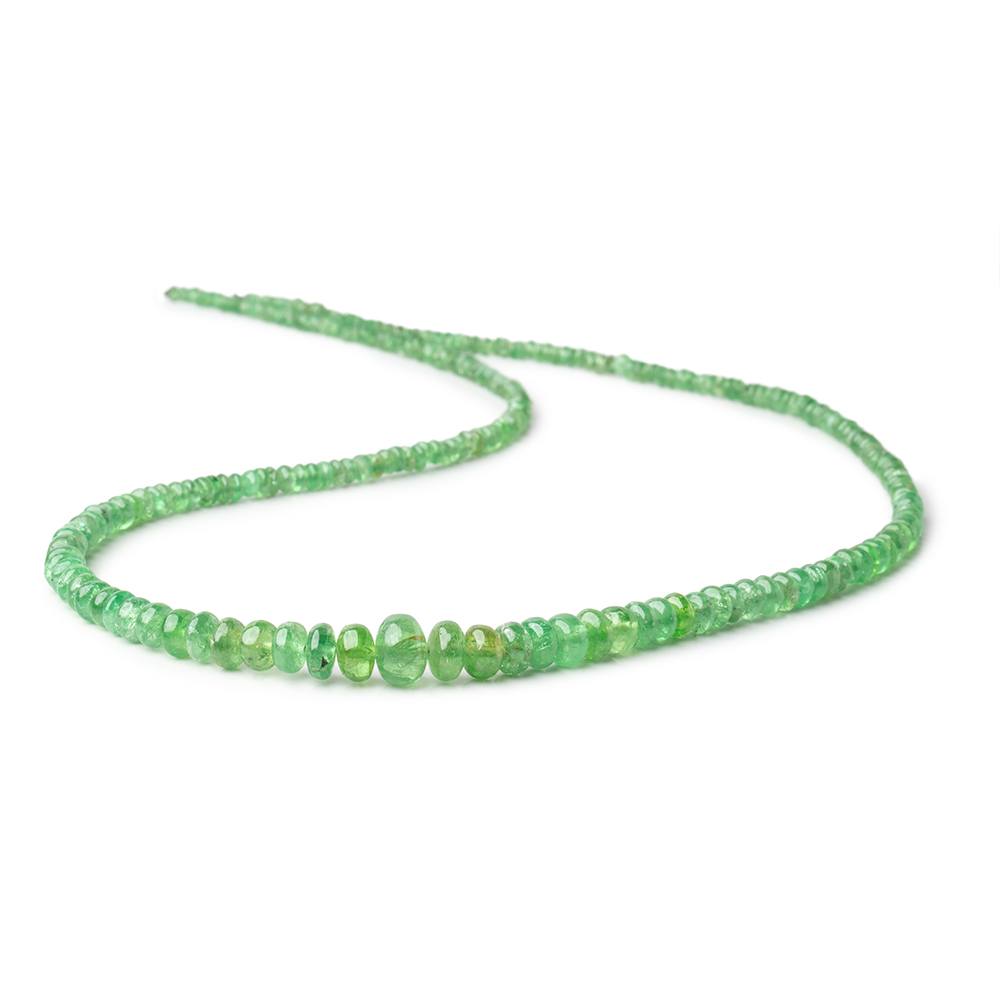 3-7mm Tsavorite Garnet Plain Rondelle Beads 16 inch 200 pieces AA (ONLINE ORDER ONLY)