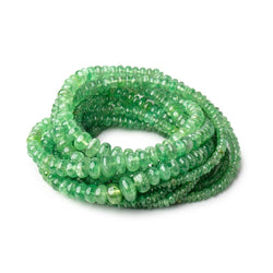 3-7mm Tsavorite Garnet Plain Rondelle Beads 16 inch 200 pieces AA (ONLINE ORDER ONLY)