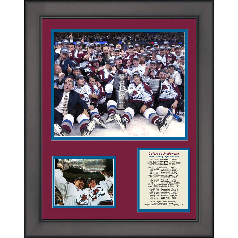 Framed Colorado Avalanche 2000-2001 Stanley Cup Champions 11"x14" Three Photo Collage (ONLINE ORDER ONLY)