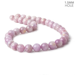 11mm Cat's Eye Kunzite plain rounds 16 inch 37 beads 1.5mm Large Hole AA (ONLINE ORDER ONLY)