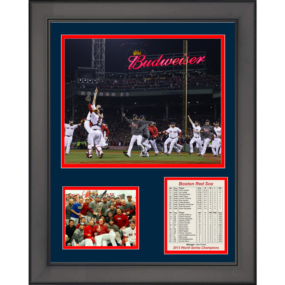 Framed Boston Red Sox 2013 World Series Champions 11"x14" Baseball Three Photo Collage (ONLINE ORDER ONLY)