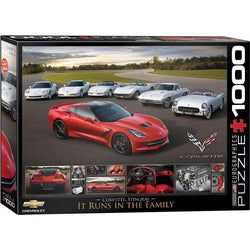 2014 Corvette Stingray It Runs in the Family 1000 Piece Jigsaw Puzzle Eurographics (ONLINE ORDER ONLY)