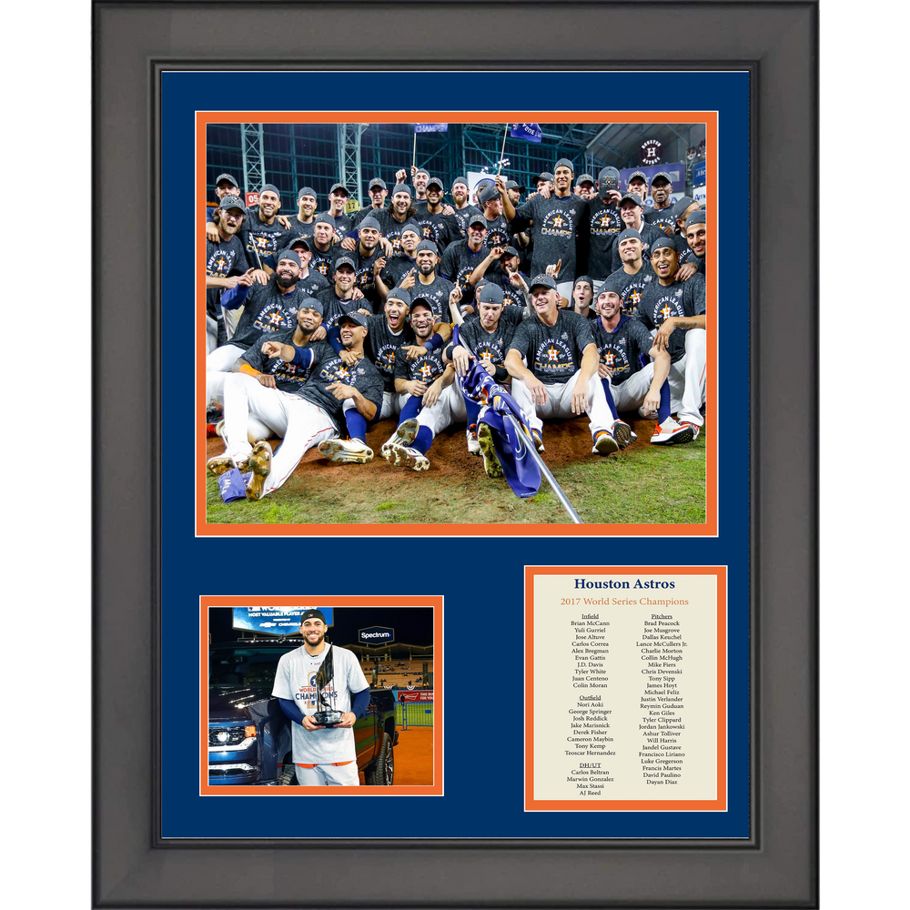 Framed Houston Astros 2017 World Series Champions George Springer MVP 11"x14" Baseball Three Photo Collage (ONLINE ORDER ONLY)