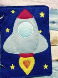 Solar system quiet book page - outer space quiet book page - travel toy - learning page (ONLINE ORDER ONLY)