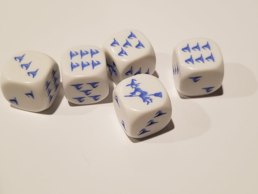 Blue Witch and Witch Hats Dice Custom 16mm (Online Only)