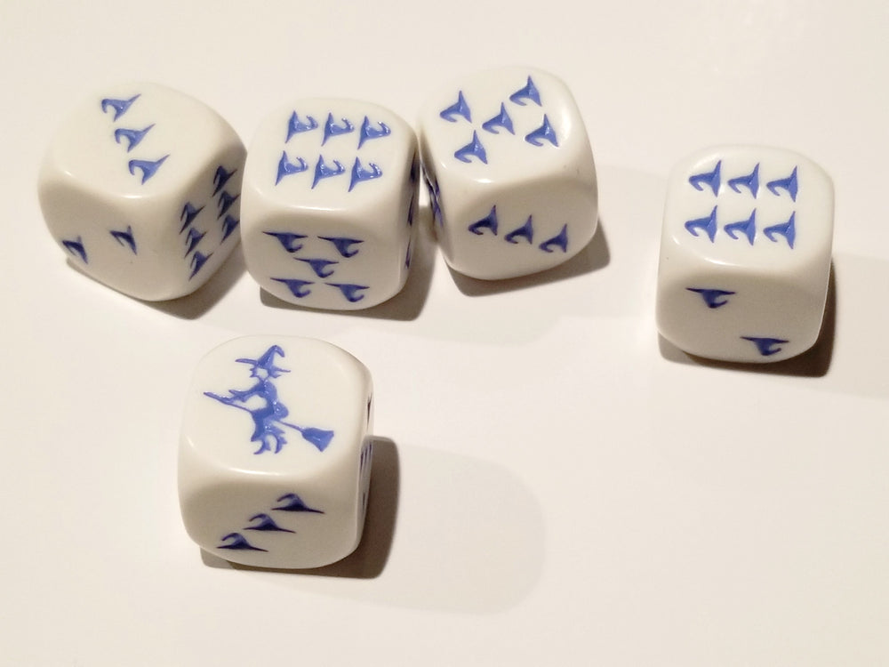 Blue Witch and Witch Hats Dice Custom 16mm (Online Only)