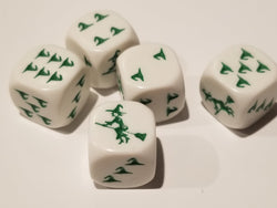 Green Witch Hats Dice Custom 16mm (Online Only)