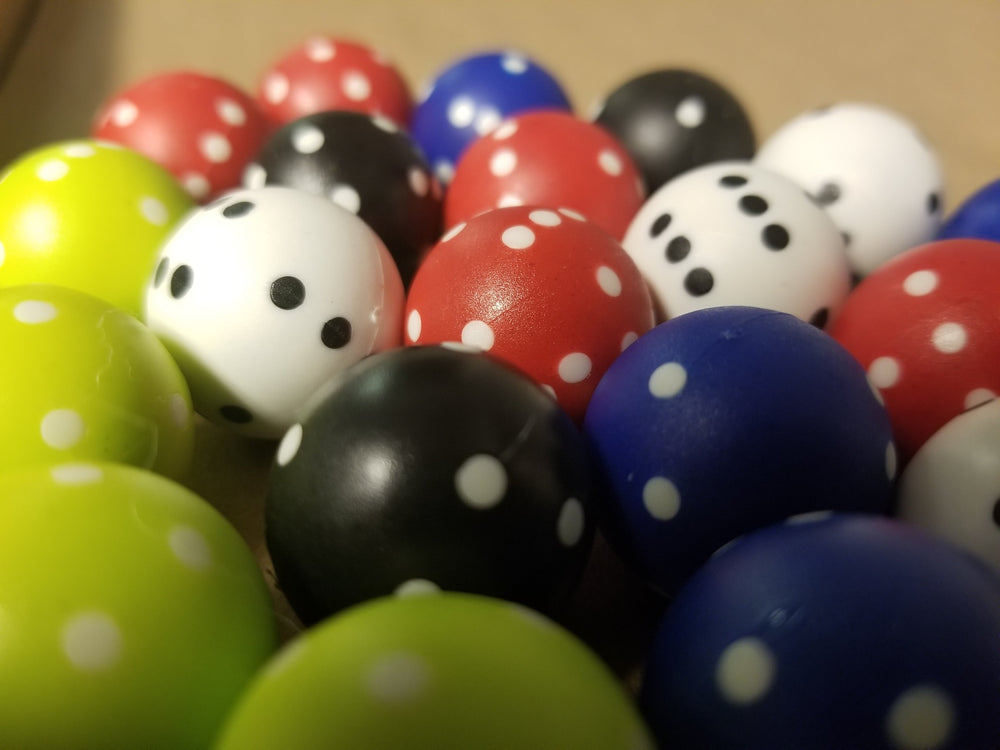 Round Opaque with White Pips D6 22mm (7/8in) 1 Single Die Koplow Games (random color) (Online Only)