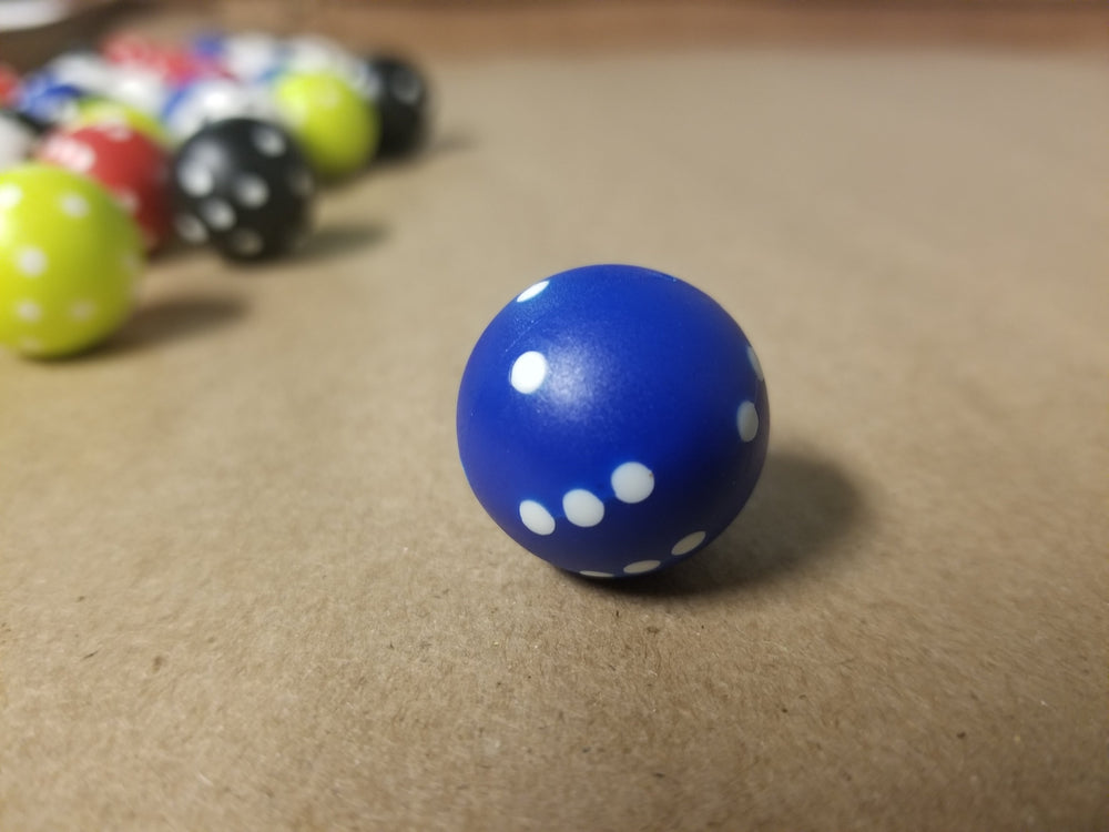 Round Opaque with White Pips D6 22mm (7/8in) 1 Single Die Koplow Games (random color) (Online Only)