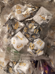 Random 7-Dice Set | Dnd Dice for Tabletop Gaming Variety of Colors (Online Only)