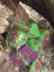 Random 7-Dice Set | Dnd Dice for Tabletop Gaming Variety of Colors (Online Only)