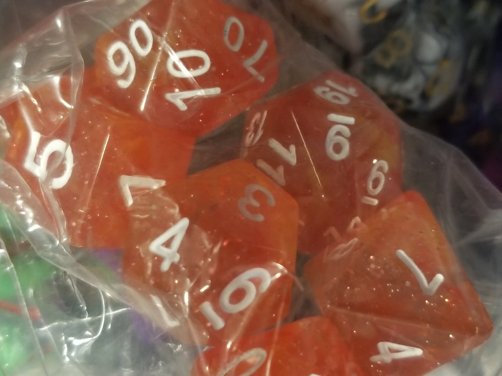 Random 7-Dice Set | Dnd Dice for Tabletop Gaming Variety of Colors (Online Only)