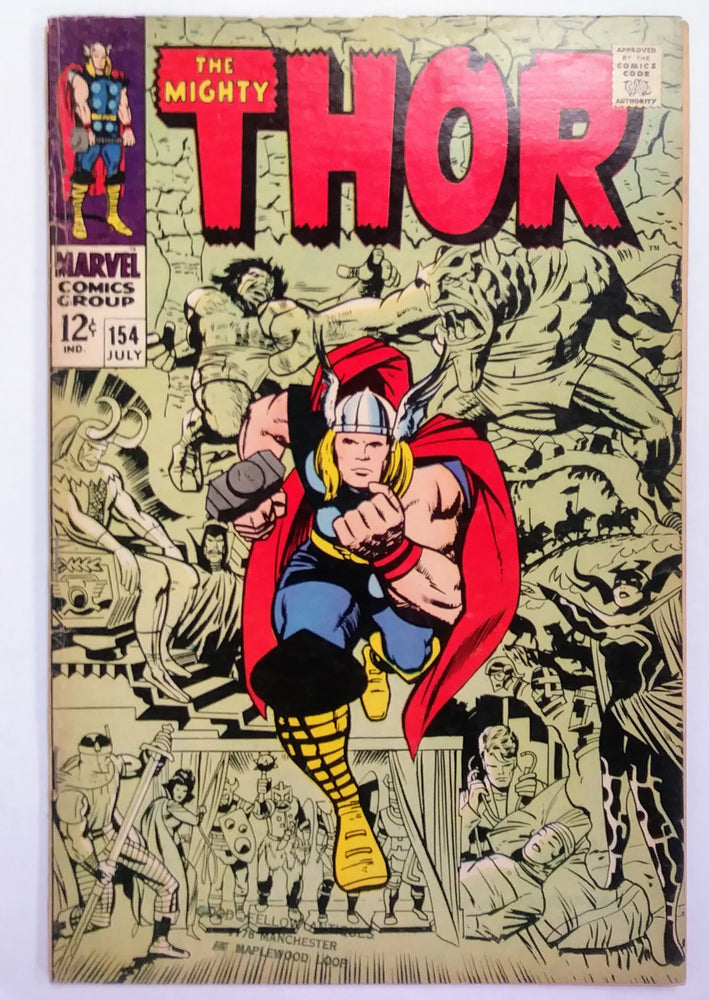 The Mighty Thor #154, Marvel Comics (July 1968, GD-) (ONLINE ORDER ONLY)