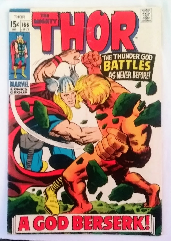The Mighty Thor #166, Marvel Comics (July 1969, VG-) (ONLINE ORDER ONLY)