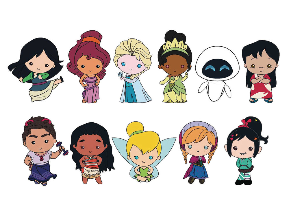 Disney Girl Power 3D Foam Bag Clip 1pc Blind Mystery pack (1 random Figure)